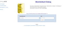 Desktop Screenshot of cylex-branchenbuch-coburg.de