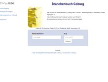 Tablet Screenshot of cylex-branchenbuch-coburg.de
